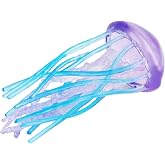 AENIMELY Small Realistic Jellyfish Model, Sea Life Figurine, Purple Blue | Purple-blue jellyfish model for sea life collection, science projects, classroom props, cake toppers and ocean display
