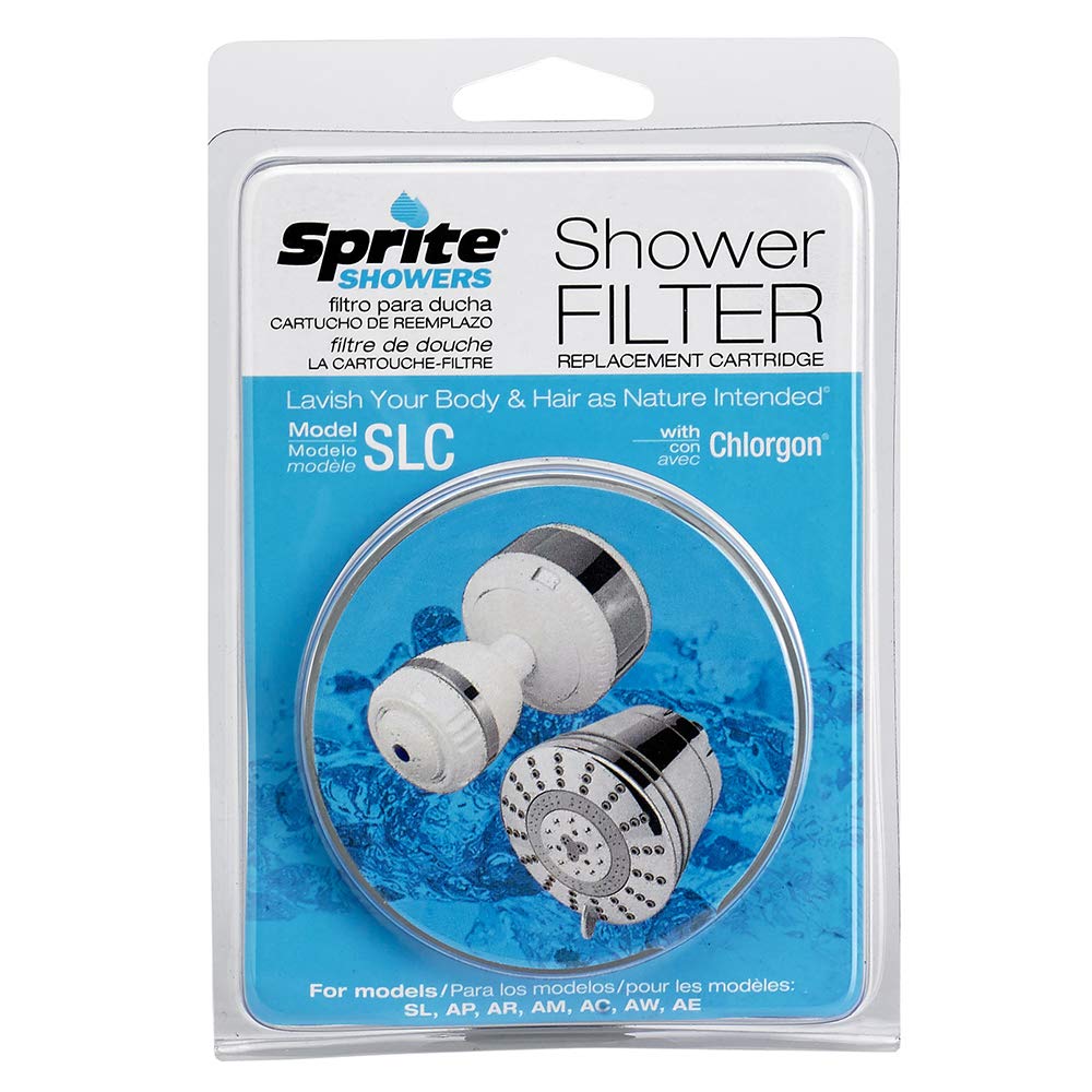 Sprite Showers SLC-R Slim-Line Shower Filter Replacement Cartridge, 1 Count (Pack of 1), Blue