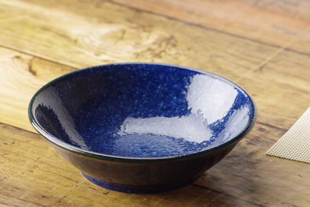 Japanese traditional Kobach Small Side Dish for Salad, Fruits, Sauce, Toppings - Navy Blue, Made in Japan