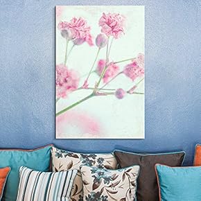 Canvas Wall Art - Vintage Style Pink Flowers - Giclee Print Gallery Wrap Modern Home Art Ready to Hang - 12x18 inches