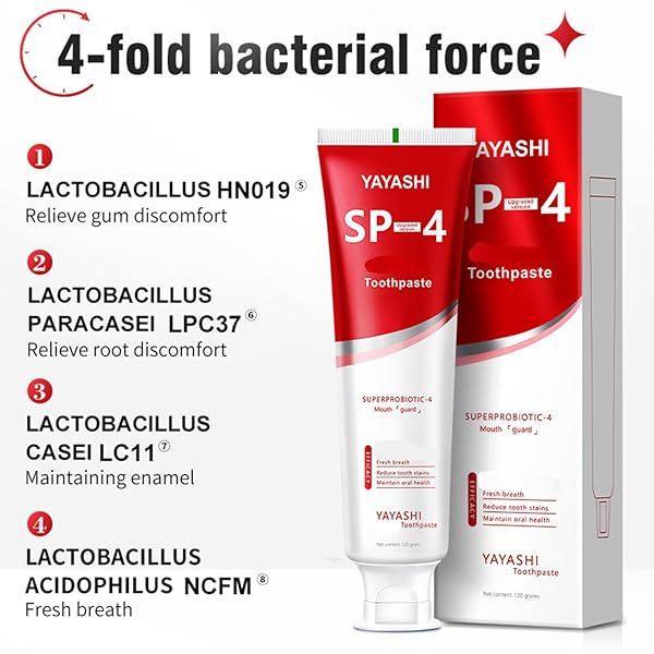 TWWKDD 120G YAYASHI SP-4 TOOTHPASTE, YILIKU SP-4 PROBIOTIC TOOTHPASTE, SP-4 BRIGHTENING TOOTHPASTE FRESH BREATH TOOTHPASTE, SP-4 BRIGHTENING & STAIN REMOVING TOOTHPASTED