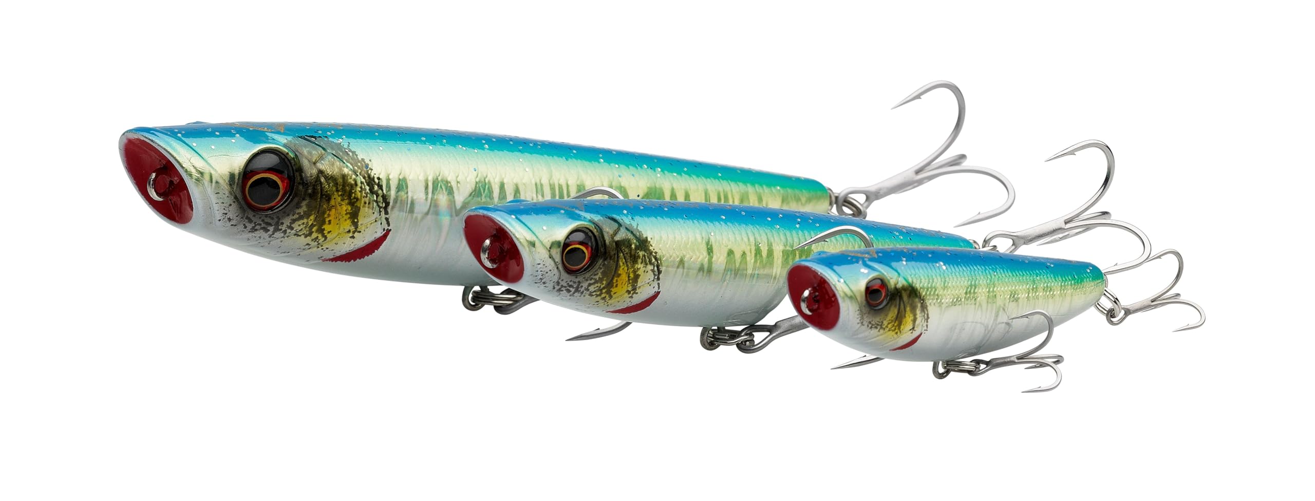 Savage Gear Pop Walker 2.0 – Saltwater & Freshwater Topwater Fishing Lure for Sea Bass, Pike, Bluefish & Predators, Long Cast, Built-in Rattle, Ultra-Sharp Treble Hooks Sayoris 9 cm