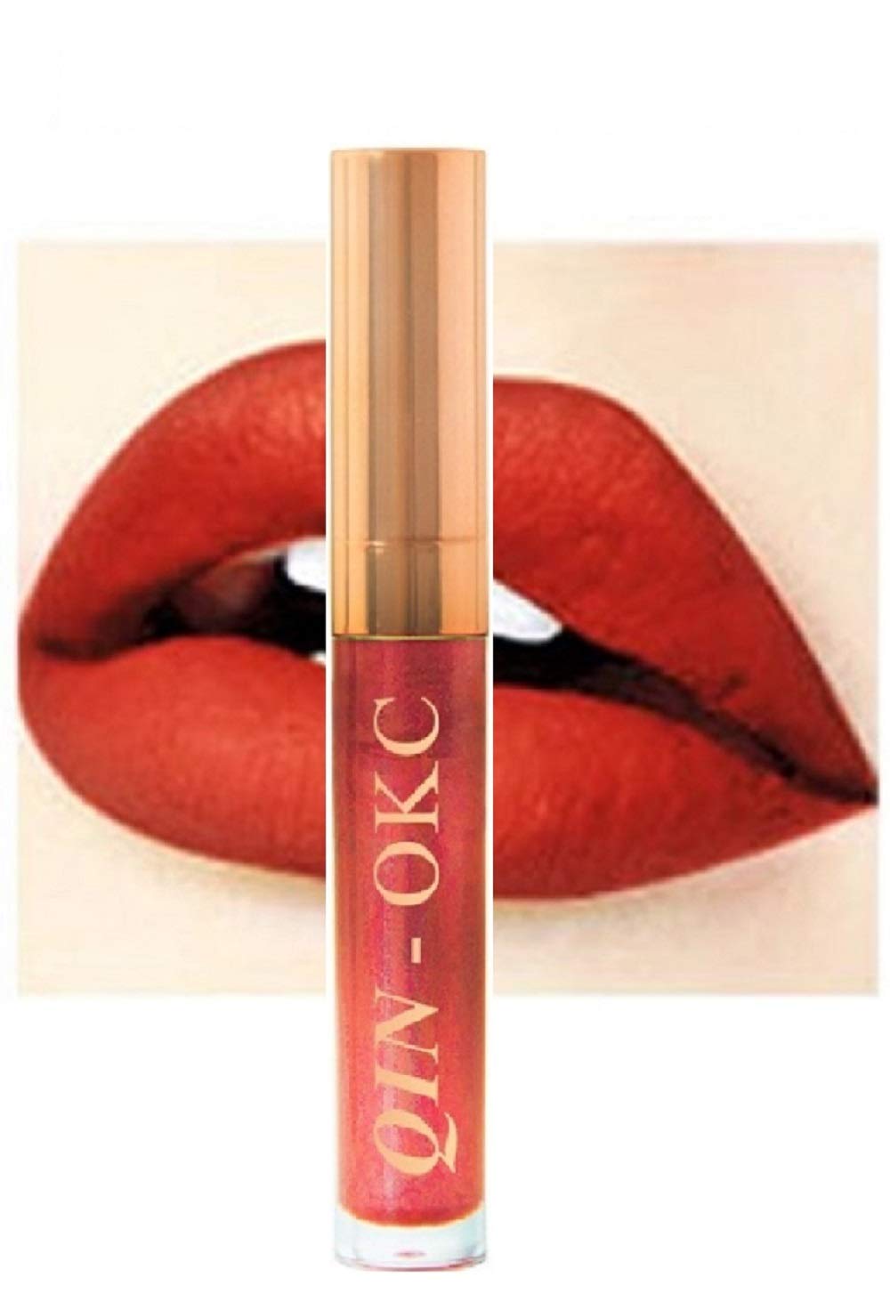 QIN - OKC Matte Liquid Lipstick Gloss - Long Lasting - Waterproof - Kiss proof - Super stay - Lip Stain - Lip Gloss - 0.25 fl oz - (Hurricane Red) - HOT SALE