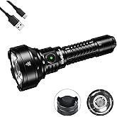 Wurkkos LED Tactical Flashlight Rechargeable - TD01C Spotlight Flashlight High Lumens SFT40 LED Super Bright 1800LM with Buck Regulated Driver IP68 1000M Longest Range USB C