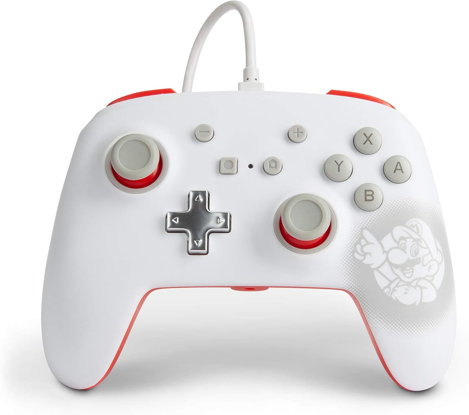 PowerA Enhanced Wired Controller for Nintendo Switch Mario White