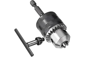 Mesee 1.5-13mm Capacity Drill Chuck Adapter Quick Change Converter with 1/4" Hex Shank, 1/2-20UNF Mount Impact Driver Bits Ch