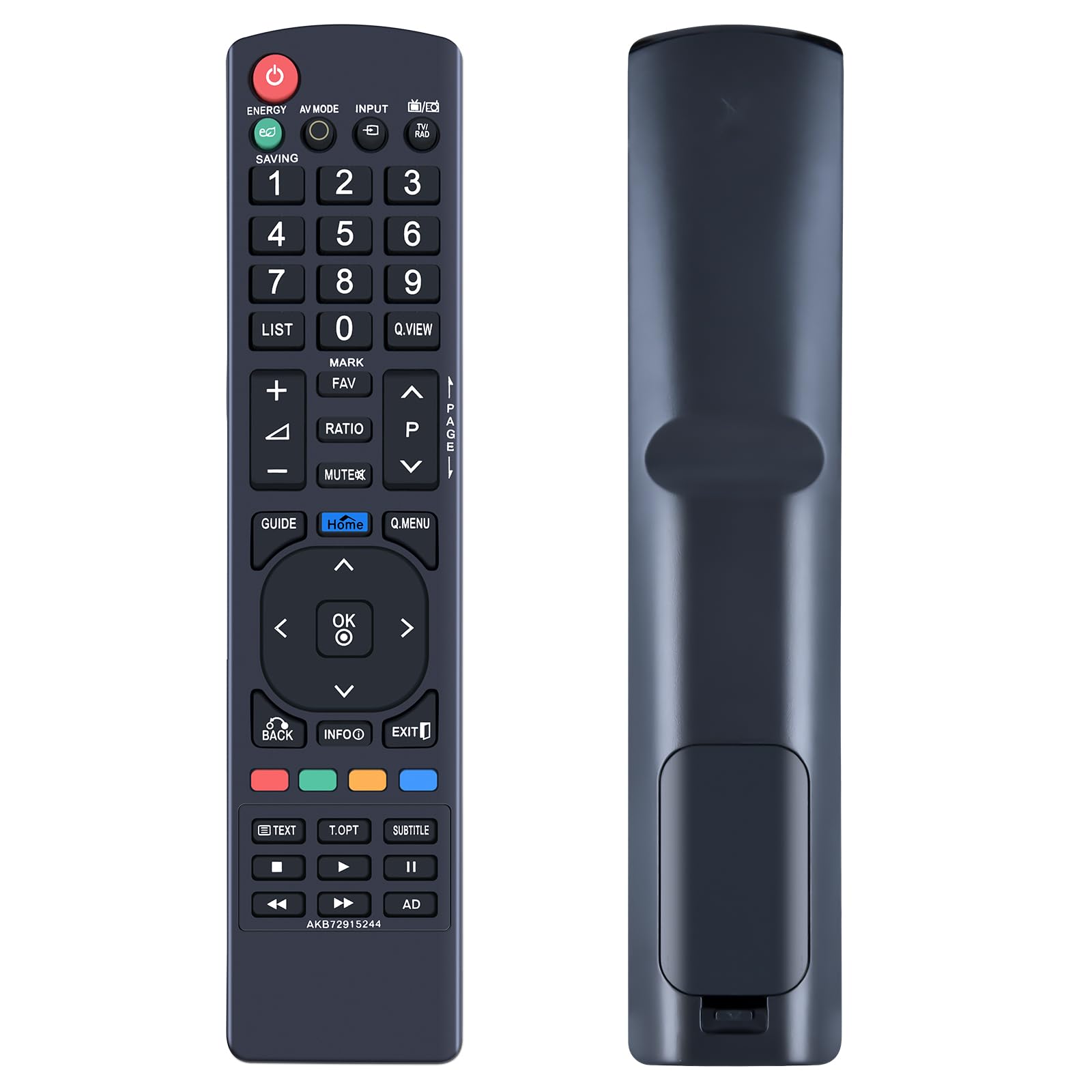 AKB72915244 Replacement Remote Control for LG LED LCD PLASMA TV Compatible with 26LK330 32LK330 32LV2530 22LK330 42LD450C 42LD420 19LE5300 22LE5300 42LD450 42LD520 22LE5500 22lv250u
