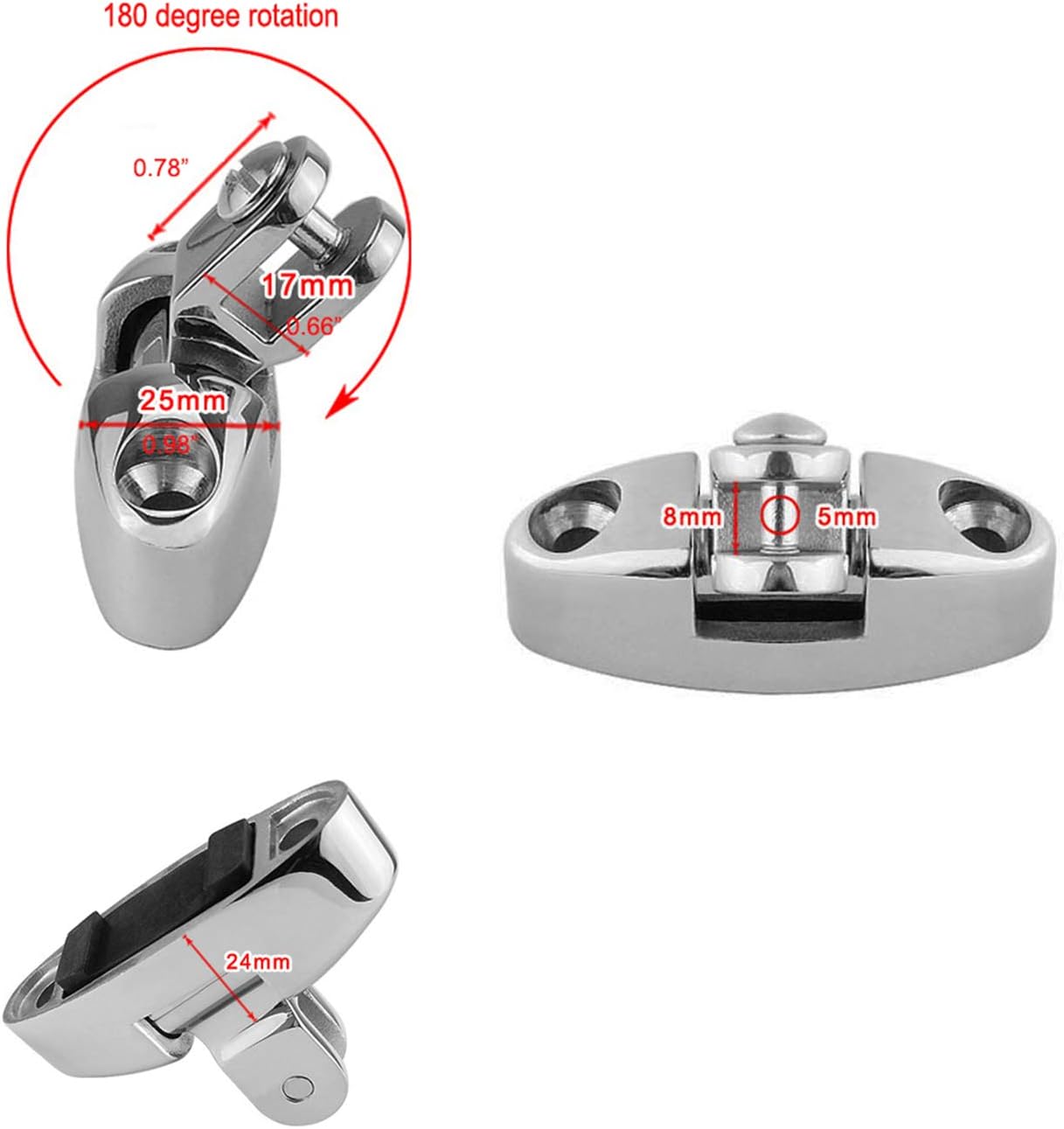 Promotional Items Boat Bimini Top Mount Swivel Deck Hinge 316 Stainless Steel With Screws Rubber Pad Discount Promotions Loumarronie Com