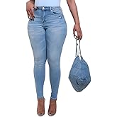 Womens Classic High Waisted Skinny Stretch Lifting Jeans Slim Fit Denim Pants