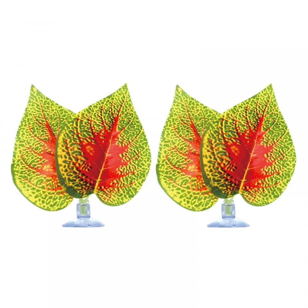 2PCS Betta Bed Leaf Hammock,Aquarium Artificial Plant Leaf w/Suction Cup for Betta Aquarium Water Plants Decorations