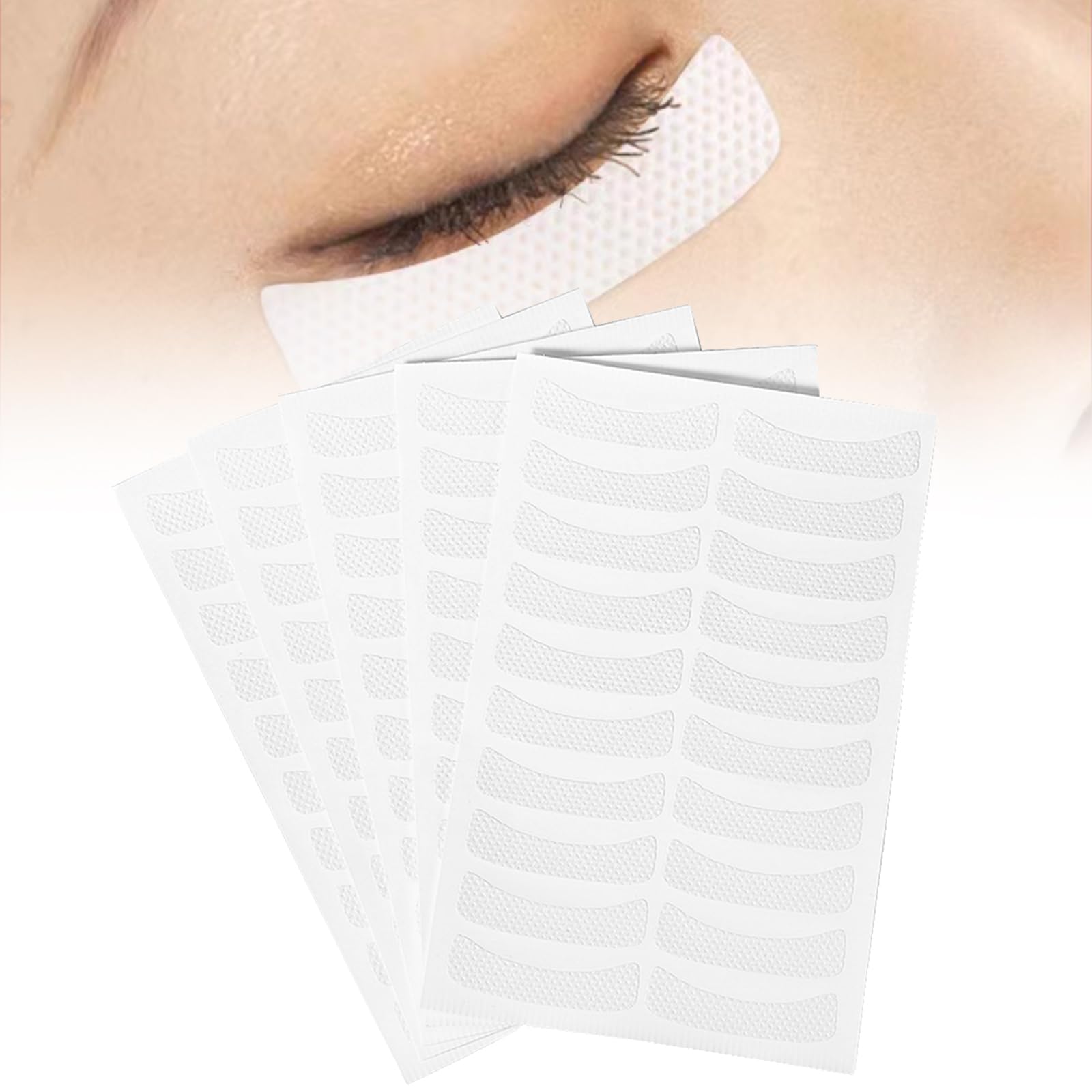 Salmue 100pcs Soft Disposable False Eyelash Extension Tool, Non-woven Fabric, White