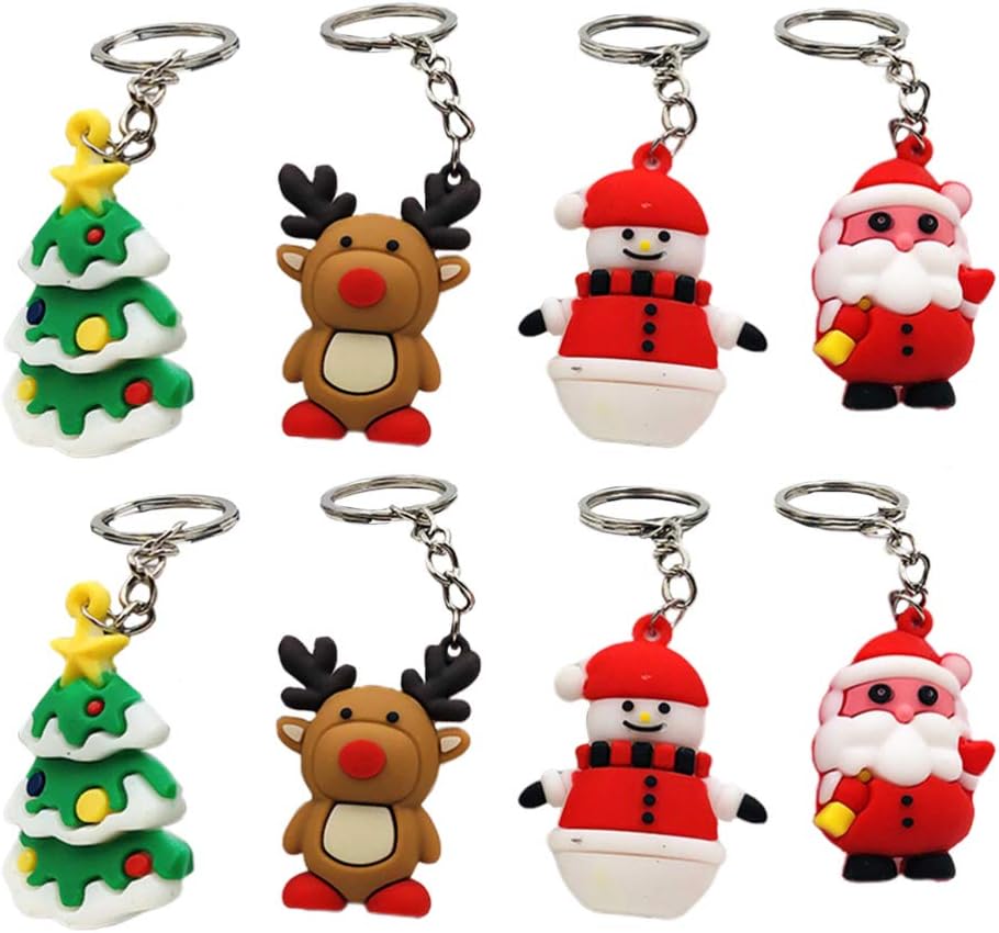 Amosfun Christmas Keychain Keychain Cartoon Keychain Decoration Key for