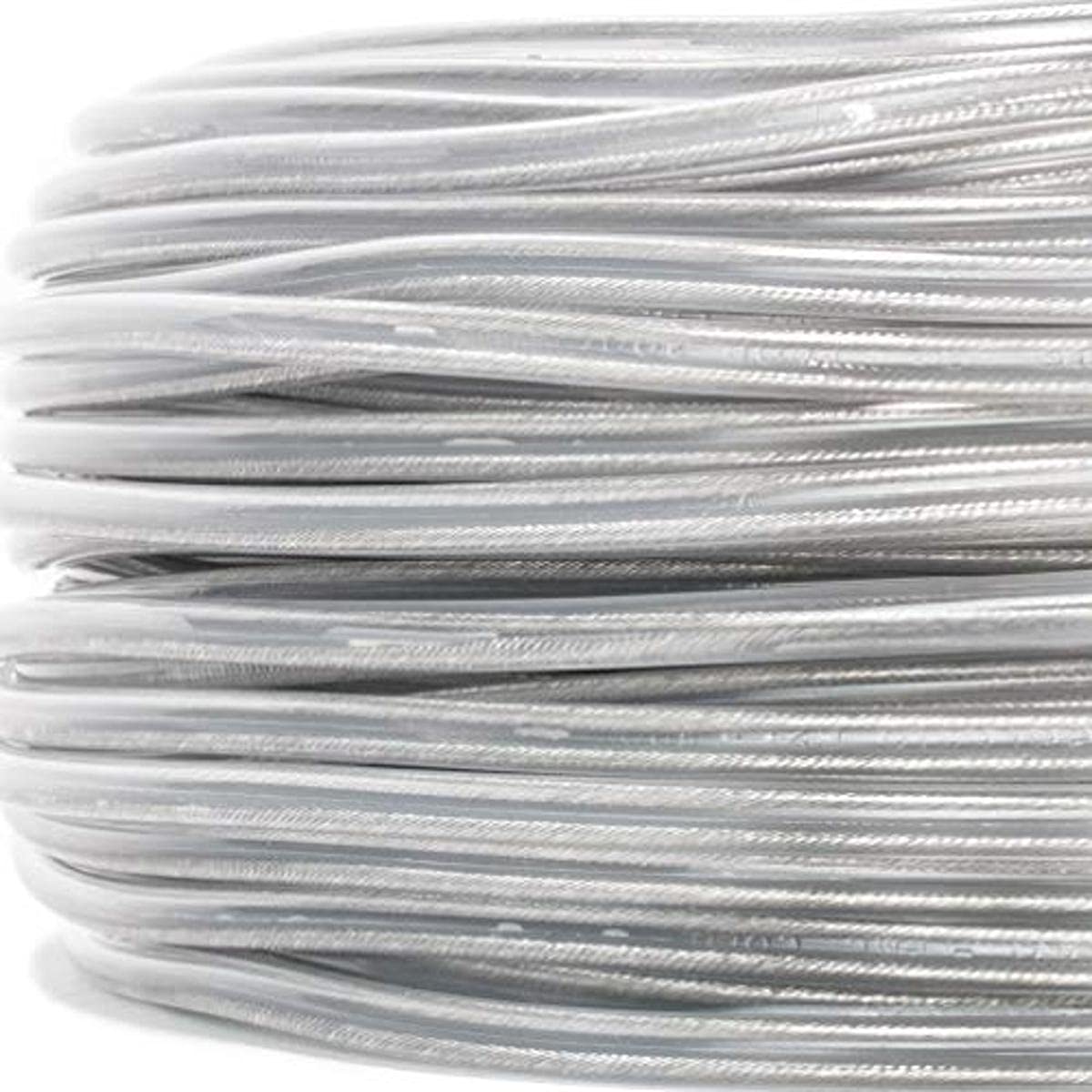 PVC/PVC Round Cable, Hose Cable, Transparent, 2 x 0.75 mm², Made in the EU, 5 Metres