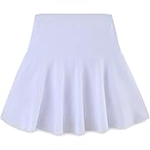 Girl's Tennis Skirts Built in Shorts Athletic Pleated Skirt High Waisted Flowy Skort with Pockets for Kids 7-18 Years
