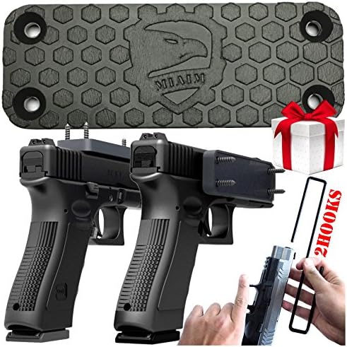 NEW Gun Magnet Mount to Conceal, Display or Carry 75 lbs. BONUS: 2 Gun Hangers