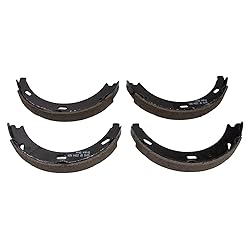 TRQ Parking Brake Shoe Set Compatible with