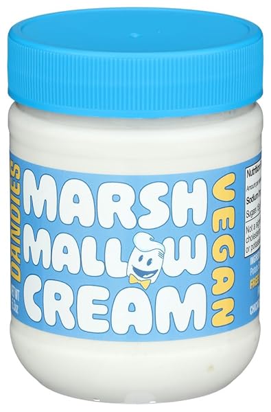 DANDIES MARSHMALLOW CREAM, VEGAN AND ALLERGEN FRIENDLY CREAM FOR BAKING, SPREADS, DESSERTS & DRINKS, 6.3 OZ