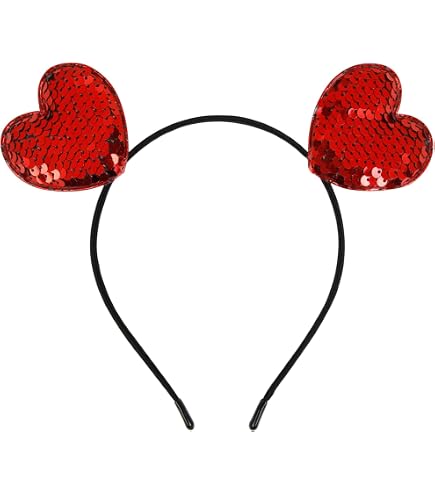 Amazon.com: SeBneny Black Heart Headband Valentine display picture 1