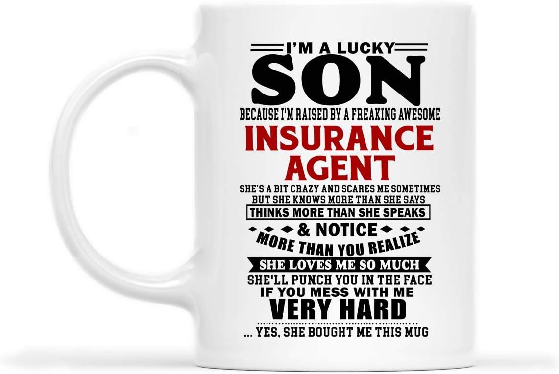 INSURANCE AGENT Mug LUCKY SON OF A FREAKING