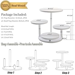 MRPAPA Tiered Cupcake Tower Stand , Solid Wood