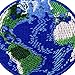Blue Earth World Planet Embroidered Badge Iron On Sew On Patch