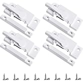 4 Pack Sliding Window Sash Locks for Single-Hung and Double-Hung Windows | White Windows Sash Lock, Cam Sash Locks for Vertical and Horizontal Sliding Windows