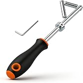 Double Drop Leg Elevator Door Tool for Elevator Repair Technicians (Orange) | 5.5 inches,Heavy Duty Elevator Tool, Fits for GAL-MAC-OTIS Etc.Round Head, Equipped with a Comfortable Handle