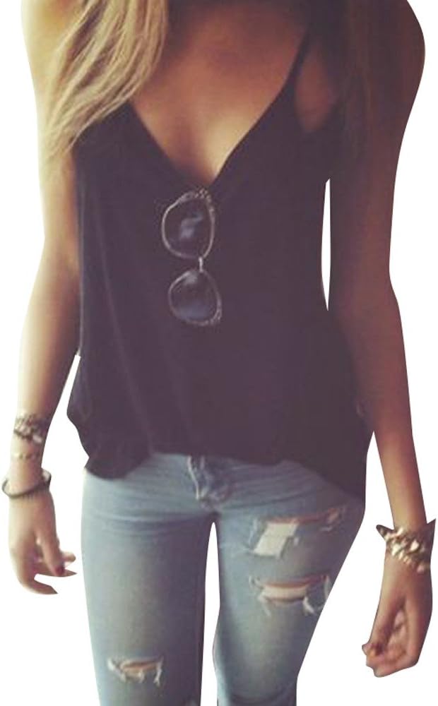 Women Summer Vest Top Sleeveless Shirt Blouse Casual Tank Top T-Shirt