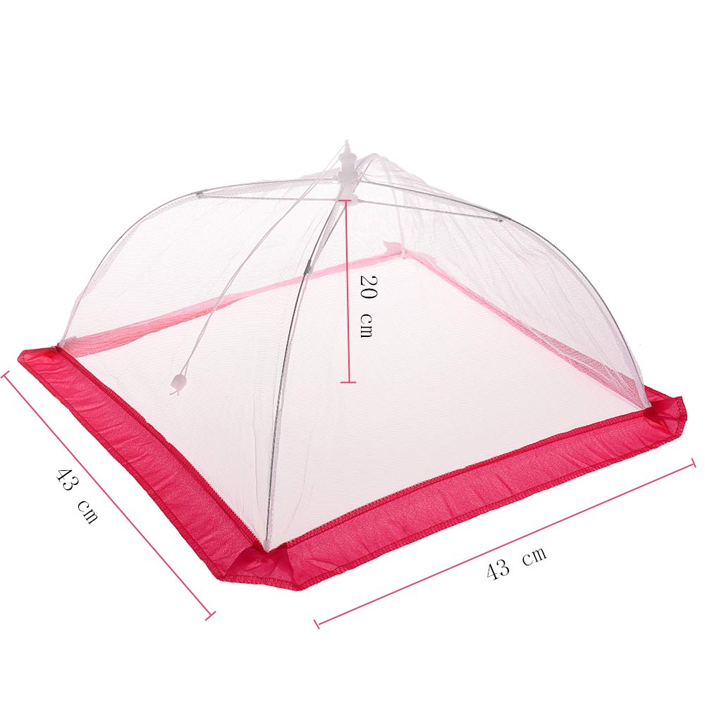 Veahom 4 Packs 17 inch Mesh Food Covers Tent Protectors for Parties, Picnics, BBQs, Reusable and Collapsible Pop Up Food Cover, Ideal for Indoor and Outdoor Use