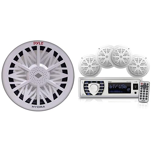 Pyle Marine Audio System Bundle with 10-Inch Subwoofer and