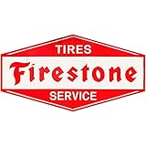 Open Road Brands Farmall Red and White Tires Service Embossed Tin Metal Wall Art Sign - an Officially Licensed Product Great Addition to Add What You Love to Your Home/Garage Decor