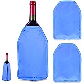 Wine Cooler Sleeve, Wine Bottle Chiller Sleeve, Long Lasting Reusable Freezer Gel Sleeve | Chill Prosecco, Champagne, Beer & Wine Bottles | Portable Insulator, Perfect Gift for Wine Lover（a set of 2)