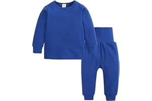 sfdgfhyf Kids Cotton Thermal Underwear for Toddler Baby Boys Girls Solid Winter Base Layer Underwear Boys Pants