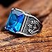 Boho Jewelry Men's Crystal Vintage Stainelss Steel Dragon Claw Cz Ring Black Silver 11