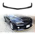 Front Bumper Lip Spoiler Compatible with 2010-2013 Chevrolet Camaro V6 (1LT / LS/LT) Only, PU Unpainted Black SS Style Add-on Front Splitter Air Dam Chin Protector