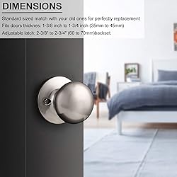 Knobonly 6 Pack Passage Door Knob Sets Door Handle