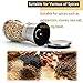Pepper Mill Salt Grinder, Stainless Steel Surface Pepper or Salt Mill with Adjustable Coarseness & Cleaning Brush by F-Q-T (1 piece) Salt Shakers Cruets