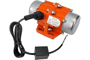 Putec Vibration Motor Industrial Concrete Vibrator AC Single Phase 110V 3600RPM 40W for Vibrating Table Feeder Silo(40W)