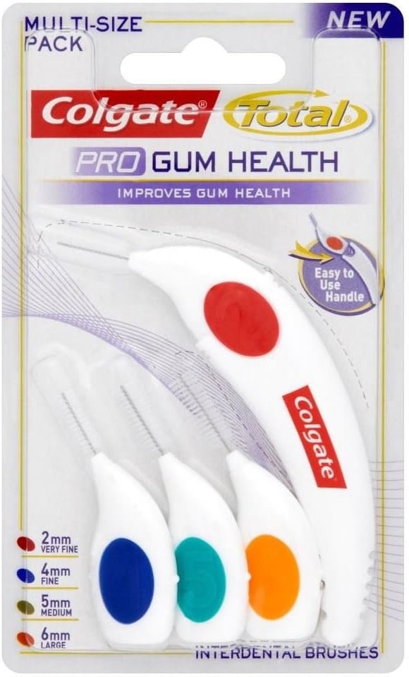 Colgate Total Pro Gum Health Interdental Brush Starter Kit (4) - Pack of 6