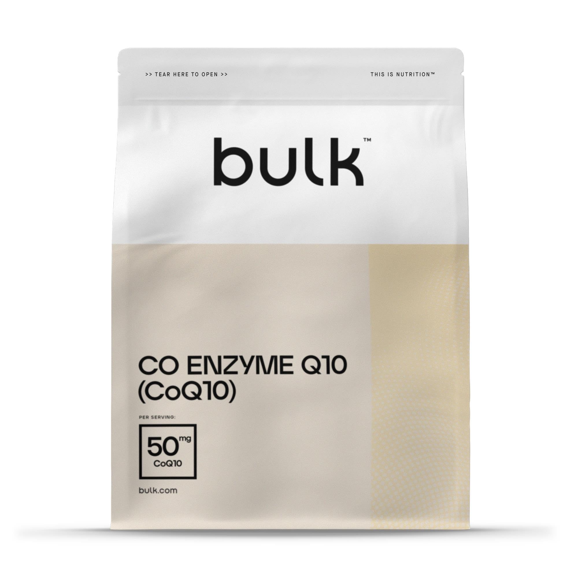 Bulk Co Enzyme Q10 (CoQ10) Powder, Supplement, 50 g, 1000 Servings, Packaging May Vary