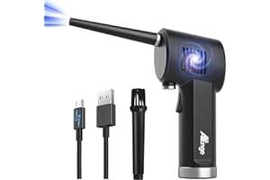 ATENGEUS Electric Air Duster, Cordless Air Duster, Rechargeable Compressed Air Duster, 33000 RPM Air Blower, Two Smart Start Modes, Good Replacement for Compressed Air Can, Reusable Dust Destroyer…