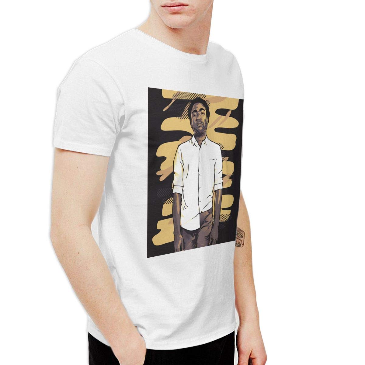  Qybfepbegw Childish Gambino Funny Hiking T-shirts Short Sleeve
