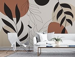 Muravie Boho Leaves Wallpaper, Bedroom Green Leaves