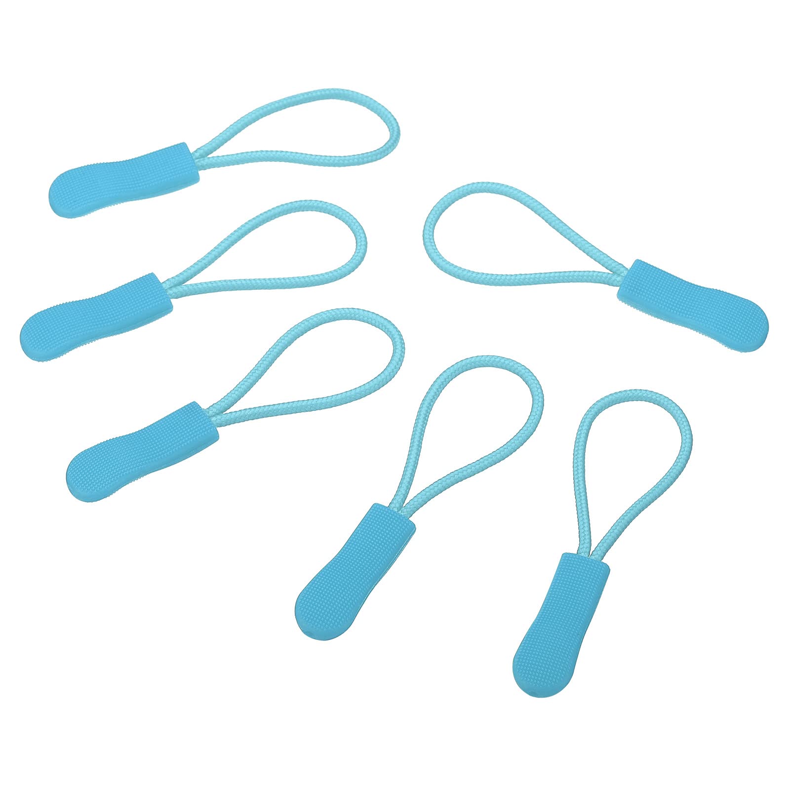 PATIKIL Zipper Pulls Replacement, 30 Pack Extension Cord Handle Fix Tab Tag Extender Fixer Puller for Luggage Backpacks Jackets, Cyan — image 1