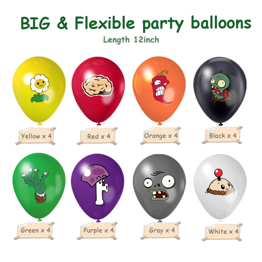 Mua Plants Vs Play Game Zombies Party Kit -HAPPY BIRTHDAY Banner, Cake ...