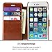 OCASE iPhone 6 Plus Case iPhone 6S Plus Case [Screen Protector Included] Leather Wallet Case [Slim Fit] - For Apple iPhone 6 Plus and 6S Plus Devices - Brown