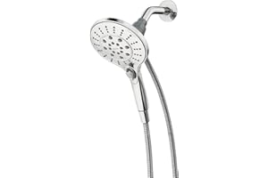 Moen 26112 Magnetix Handheld Shower Head Featuring Magnetic Holder Technology, 6 High Pressure Functions and 60 Inch Long Met