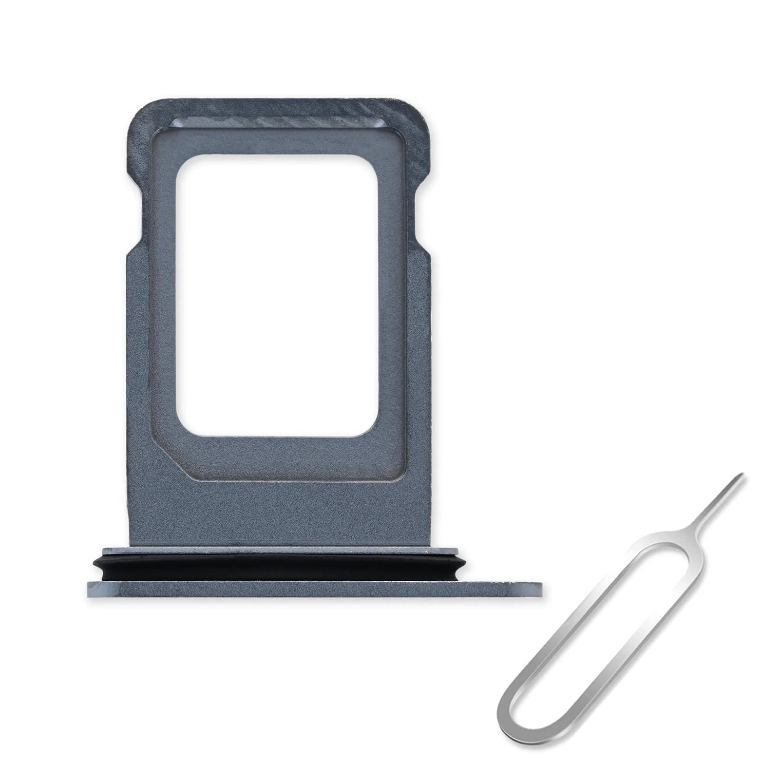 Cemobile SIM Card Tray Slot Holder Replacement for iPhone 13 Pro / 13 Pro Max (Single SIM Version) with Waterproof Rubber Seal Ring + SIM Tray Open Eject Pin (Sierra Blue)