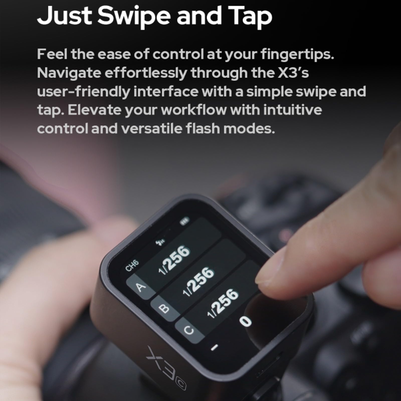 Godox X3-C X3C X3 C Touchscreen TTL Wireless Flash Trigger for Canon, 2.4GHz Wireless, High Speed Sync, OLED Screen Adjustable Brightness TTL Speedlight Transmitter for Canon EOS Cameras