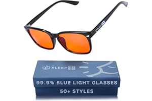 Sleep ZM 100% Blue Light Blocking Glasses - Women + Men - Better Sleep - Anti Eye Strain Protection - Computer Screens Gaming
